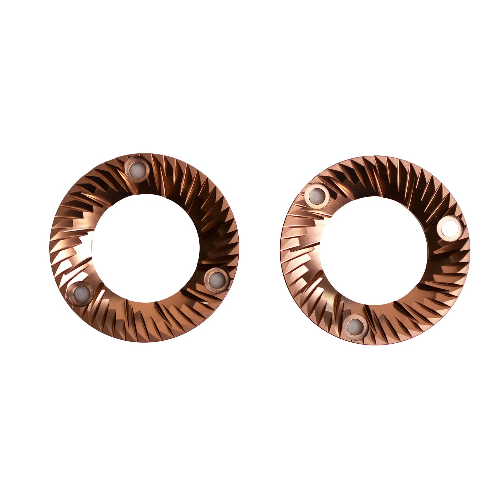 54mm Red Titanium-coated stainless steel coffee grinder burr set - Grind Logic
