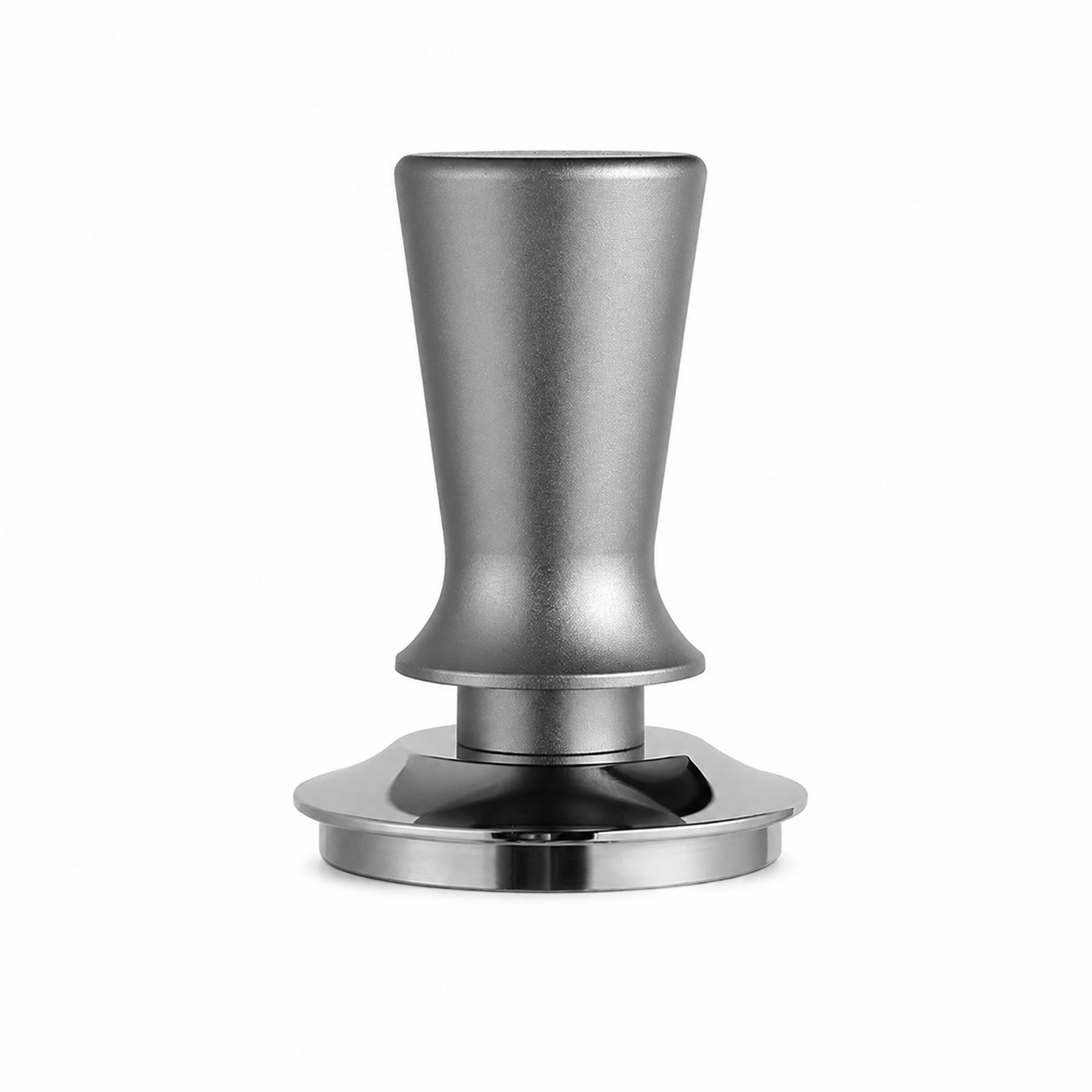 Silver Grey 58mm Self-Levelling Spring-Loaded Espresso Tamper - Grind Logic